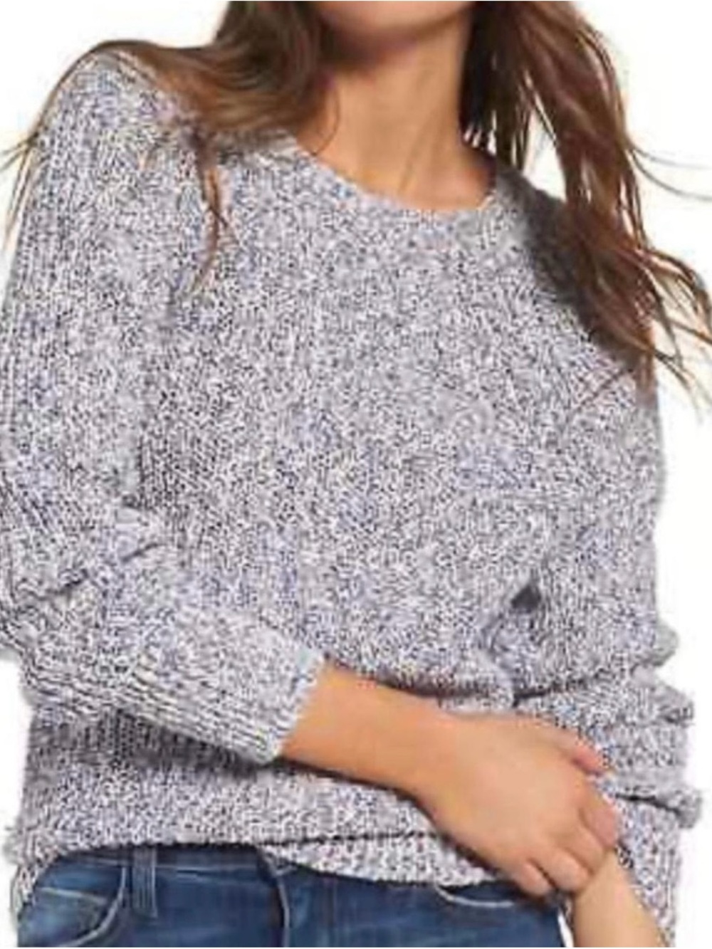 Free People Chunky Knit Crewneck Sweater Size Small